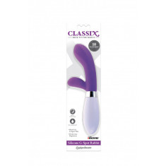 Vibrator Rabbit Classix Silione, Mov, 20.3 cm