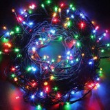 Instalatie craciun turturi, ip44, 5 m, 143 led-uri ,perdea franjurata, multicolor, 8 jocuri de lumini, transformator 31 v, putere 9 w, interconectabil, Flippy