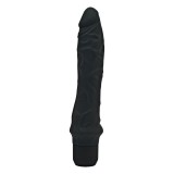 Vibrator TOYJOY Get Real - Classic Large Vibrator, din silicon, 7 funcții de vibrație, rezistent la apă, 24.9 cm, negru