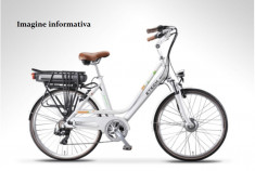 Bicicleta electrica cu cadru aluminiu ZT-77 M LETIZIA-M NEGRU foto