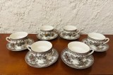 6 CESTI CU FARFURIOARE DIN PORTELAN ENGLEZESC ENOCH WEDGWOOD- COLECTIA ORIENTAL PHEASANTS