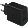 Incarcator Retea USB Samsung Galaxy A70, Fast Charge, 35W, 1 X USB - 1 X USB Tip-C, Negru EP-TA220NBEGEU