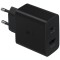 Incarcator Retea USB Samsung Galaxy A70, Fast Charge, 35W, 1 X USB - 1 X USB Tip-C, Negru EP-TA220NBEGEU