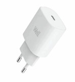 Incarcator retea - USB type C PD 25W PPS alb Well PSUP-USB-WPD2501WE-WL