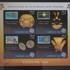 Peru 2005 Europa , obiecte din aur, bijuterie, serie 4v. mnh