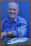 Autograf pe fotografie al realizatorului englez de emisiuni gastronomice cu peste, Rick Stein, cat si scriitorului de carti de gastronomie