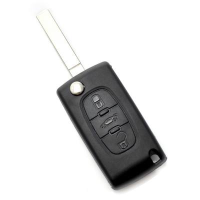 Citroen / Peugeot 307 - Carcasa tip cheie briceag cu 3 butoane, lama VA2-SH3, fara suport baterie, buton portbagaj Best CarHome foto