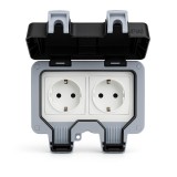Priza de exterior ip66 schuko aplicata, impermeabila