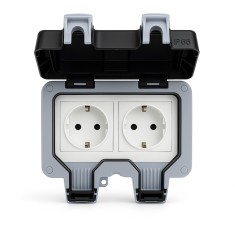 Priza de exterior ip66 schuko aplicata, impermeabila