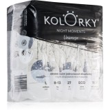 Kolorky Night Moments scutece ECO de unică folosință pentru ingrijire de noapte si protectie marimea L 8-13 kg 27 buc