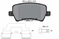 TEXTAR 2449601 Q+ set placute frana,frana disc foto