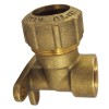 Racord din alamă pentru țeavă PE 90&deg; IG Suport de perete 25x3/4&quot;