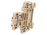 Conector &Icirc;mbinare Șine 2,5mm2 4 Borne Bej 5,1mm