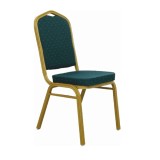 Cumpara ieftin Scaun tapiterie textil verde cadru fier auriu Zina 44x50x93 cm