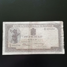 BANCNOTA 500 LEI 19-xl-1-1940 . ROMANIA