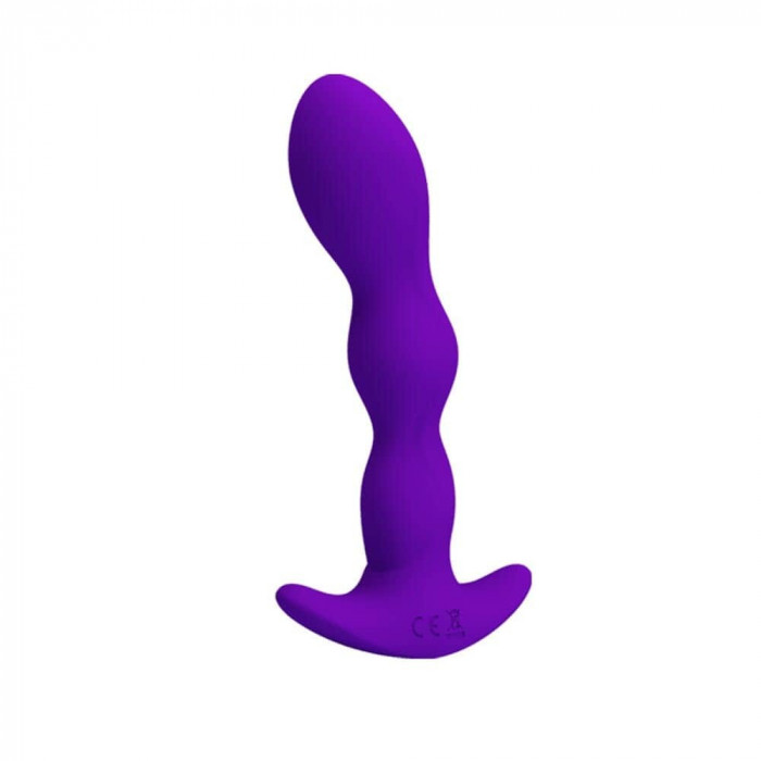 Dop Anal Cu Vibratii Yale, Violet, 14.5 cm