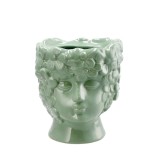 Cumpara ieftin Ghiveci flori dolomit verde 17,5 x 19 cm
