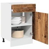 vidaXL Dulap inferior cu sertar &ldquo;Lyon&rdquo; lemn vechi 50x46x81,5cm
