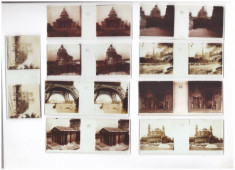 Set 9 foto stereoscopice pe sticla, anii 1900 Franta, Paris foto