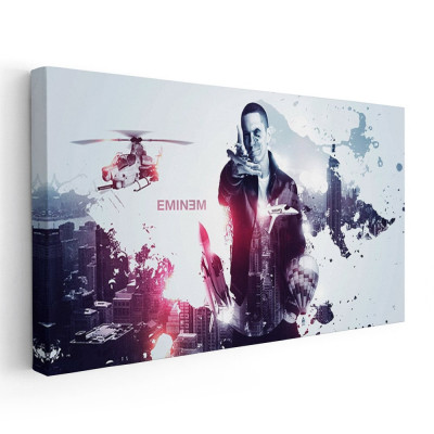 Tablou afis Eminem cantaret rap 2400 Tablou canvas pe panza CU RAMA 30x60 cm foto