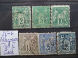 1876-Franta-Alegorii-Tip II -dant.-varietati-stampilat-Y.T.=400$