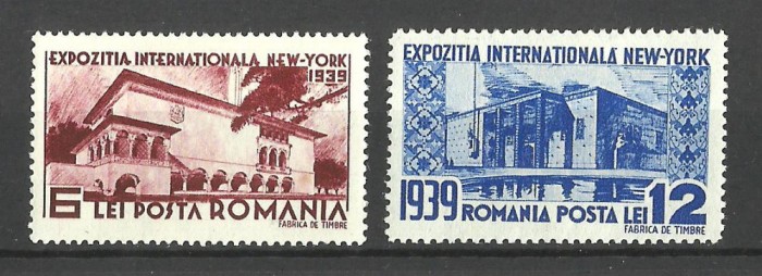 ROMANIA 1939 LP 129 - EXPOZITIA INTERNATIONALA NEW YORK -- MNH