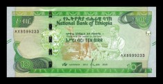 ETIOPIA █ bancnota █ 10 Birr █ 2020 / 2012 █ P-55 █ UNC █ necirculata