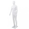 Corp manechin masculin, cu suport din sticlă, alb lucios 185 cm