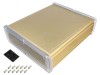 Carcasa Universala Aluminiu GAINTA Auriu Transparent 177.6x209x61.1mm UL94-V0