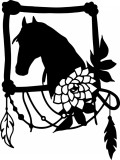 Cumpara ieftin Sticker decorativ, Cal, Negru, 79 cm, 7387ST, Oem