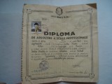 Diploma de absolvire a scolii profesionale, prelucrator prin aschiere, 1986