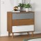 vidaXL Dulap cu sertar, maro, 80x40x80 cm, lemn masiv de pin