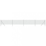 Cumpara ieftin Gard de plasa de sarma, argintiu, 1x10 m