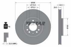 TEXTAR 92110903 PRO Disc frana