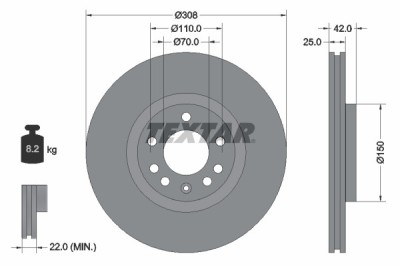 TEXTAR 92110903 PRO Disc frana foto