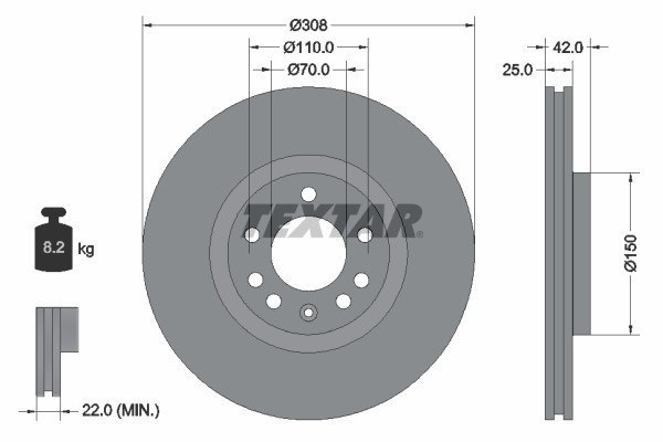 TEXTAR 92110903 PRO Disc frana