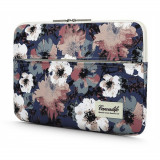 Husa Canvaslife Sleeve pentru Laptop de 13-14 inch Albastru Camellia, Multicolor