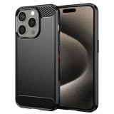 Husa iPhone 15 Pro Max Techsuit Carbon Silicone, negru