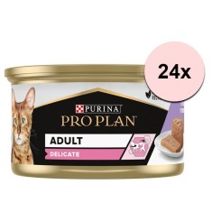 PRO PLAN CAT DELICATE buca?i in pateu Curcan 24 x 85 g foto