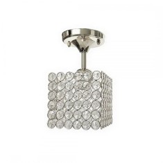 Lustra Catrina, 1xE27, Crom, Metal si Cristal