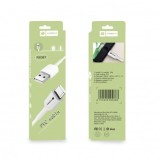 CABLU DE DATE RO&amp;MAN RX08T, USB LA TYPE-C, 2.1A, 1M, ALB, BLISTER