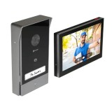 Cumpara ieftin Kit interfon video inteligent EZVIZ, rezolutie 2k, monitor TFT 7 inch, instalare pe 2 fire, RFID, comenzi poarta/usa, SDcard, Wi-Fi, IR CS-HP7-2k