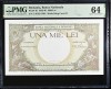 1000 lei 1938 PMG64 UNc bancnota gradata