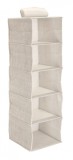 Set 6 cutii depozitare textil bej Tidy 30x30x100 cm