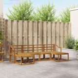 vidaXL Set de canapele de exterior 6 pcs natural Lemn compozit 3366792