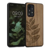 Husa Kwmobile pentru Samsung Galaxy A53 5G, Lemn, Maro, 58317.07, Carcasa