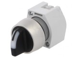Comutator rotativ 22mm IP65 galben/negru