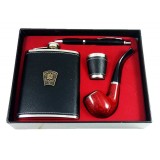 Cumpara ieftin Set Cadou Plosca si Pipa cu Simboluri Masonice Let There Be Light CD-TZ007