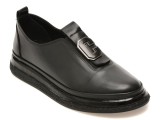 Pantofi IMAGE negri, 55035, din piele naturala