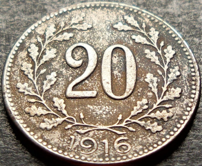 Moneda istorica 20 HELLER - AUSTRO-UNGARIA / AUSTRIA, anul 1916 * cod 2446 foto